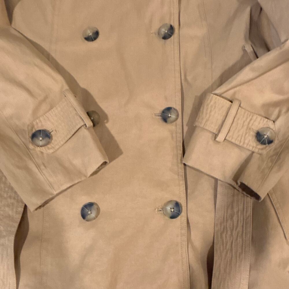 Rachel Zoe Classic Double-Breasted Belted Trench Coat – Camel / Tan size XL - Picture 6 of 8